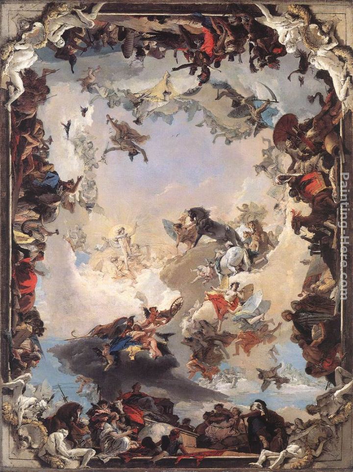 Allegory of the Planets and Continents painting - Giovanni Battista Tiepolo Allegory of the Planets and Continents art painting
